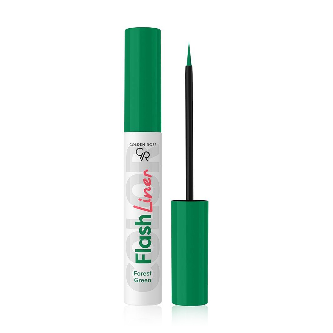 Рідка підводка для очей Golden Rose Flash Liner Colored Eyeliner 102 Forest Green, 3.5 мл